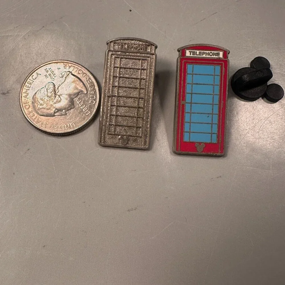 Disney United Kingdom Telephone Booth Trading Pin 2011 Hidden Mickey Set Badge